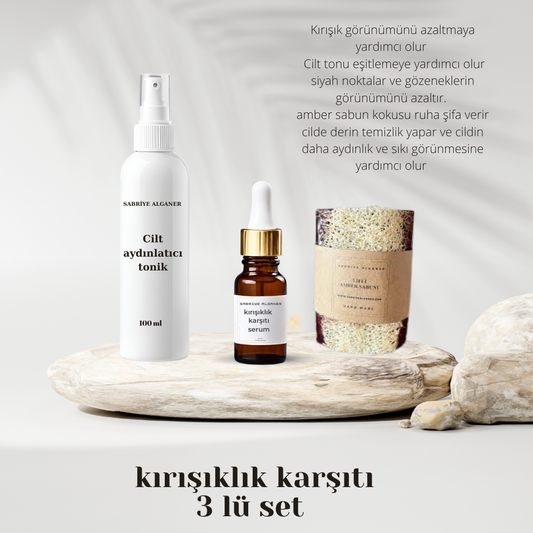 Amber sabunlu 3’lü kırışıklık giderici serum set