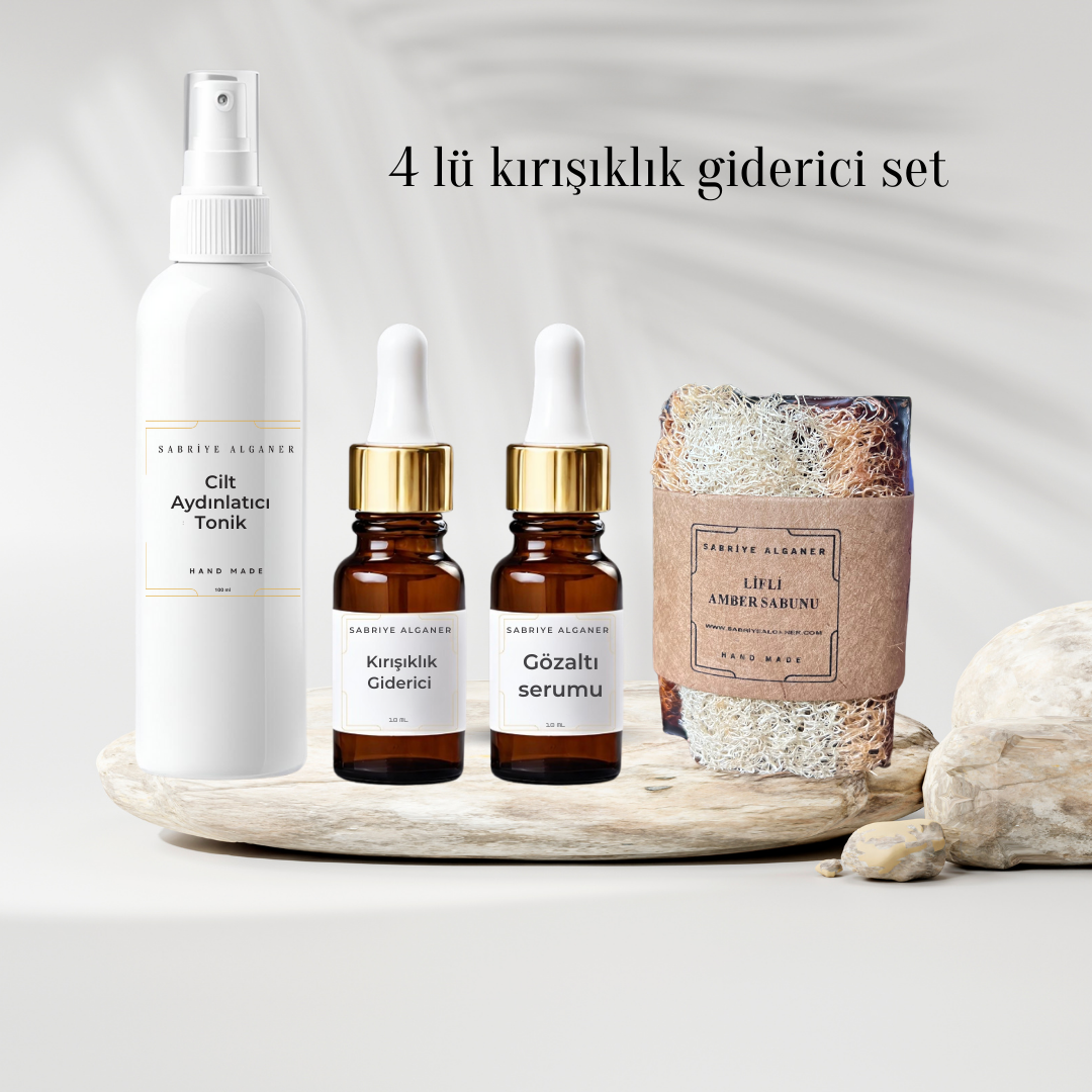 Lifli amber sabunlu kırışıklık giderici 4'lü set